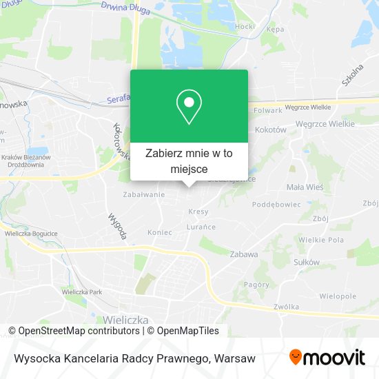 Mapa Wysocka Kancelaria Radcy Prawnego