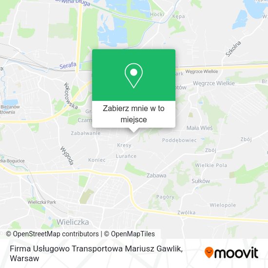 Mapa Firma Usługowo Transportowa Mariusz Gawlik