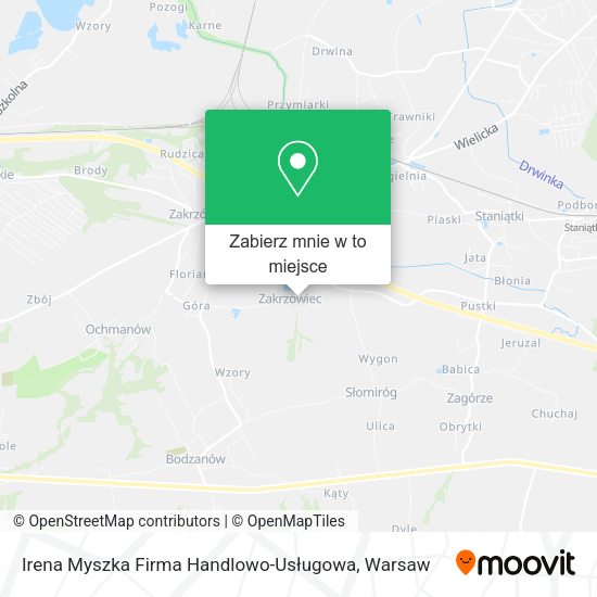 Mapa Irena Myszka Firma Handlowo-Usługowa