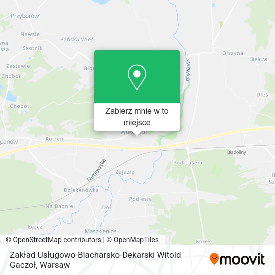 Mapa Zakład Usługowo-Blacharsko-Dekarski Witold Gaczoł