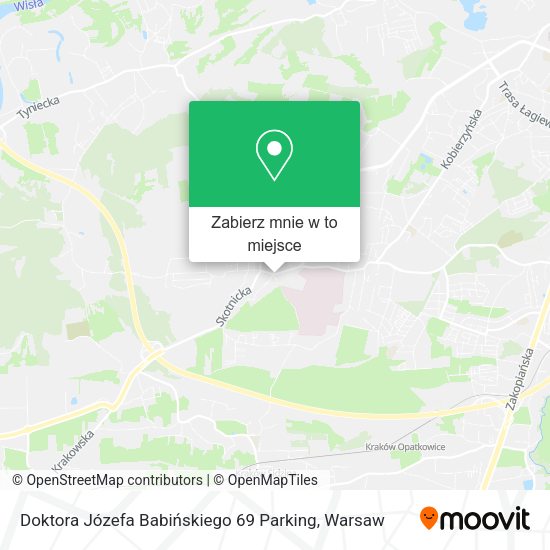 Mapa Doktora Józefa Babińskiego 69 Parking