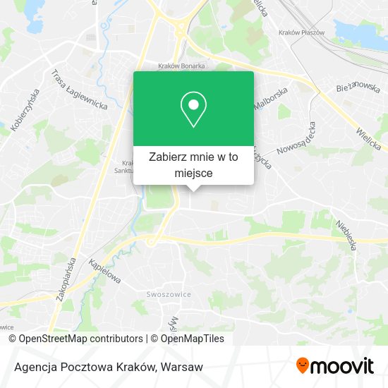 Mapa Agencja Pocztowa Kraków