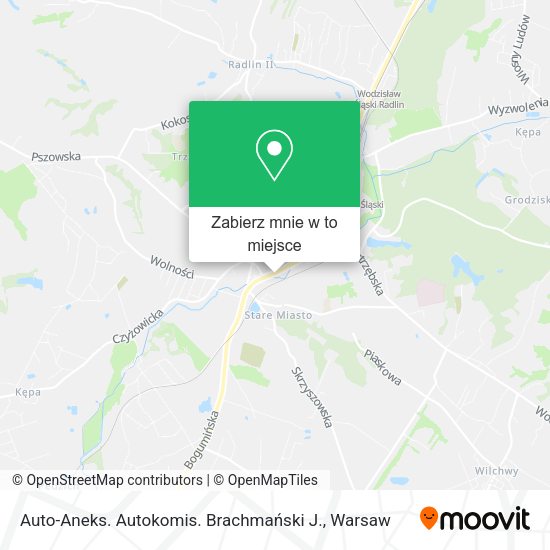 Mapa Auto-Aneks. Autokomis. Brachmański J.