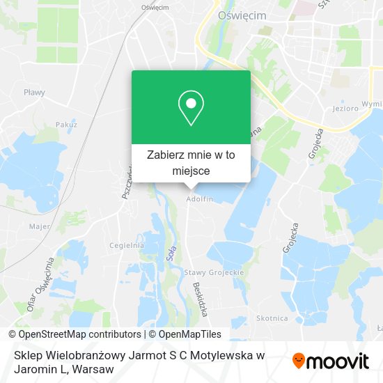 Mapa Sklep Wielobranżowy Jarmot S C Motylewska w Jaromin L