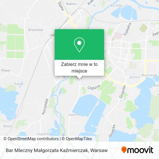 Mapa Bar Mleczny Małgorzata Kaźmierczak