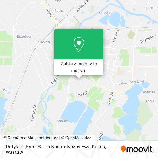 Mapa Dotyk Piękna - Salon Kosmetyczny Ewa Kuliga