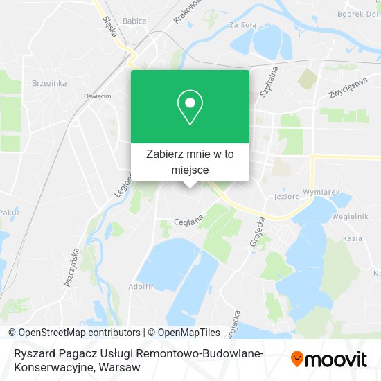 Mapa Ryszard Pagacz Usługi Remontowo-Budowlane-Konserwacyjne