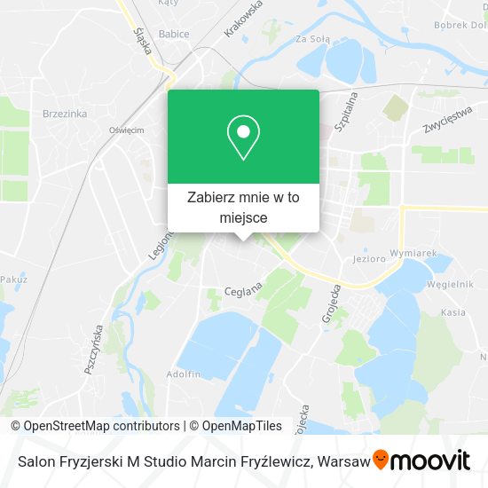 Mapa Salon Fryzjerski M Studio Marcin Fryźlewicz