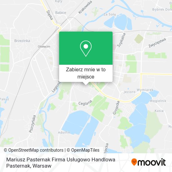 Mapa Mariusz Pasternak Firma Usługowo Handlowa Pasternak