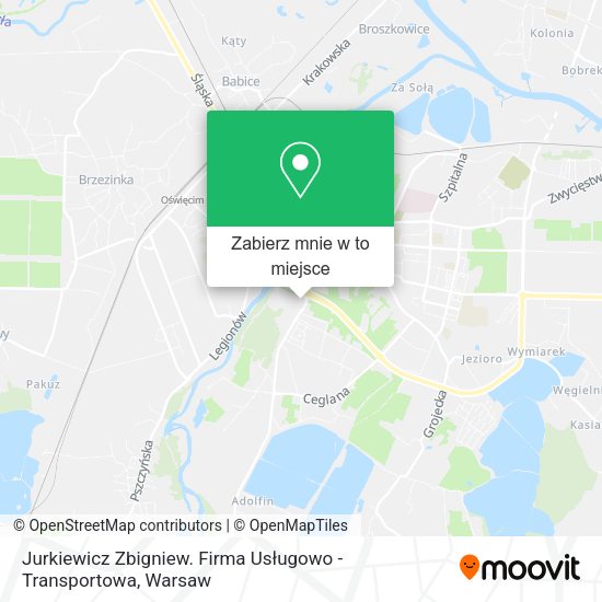 Mapa Jurkiewicz Zbigniew. Firma Usługowo - Transportowa