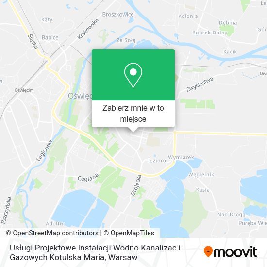 Mapa Usługi Projektowe Instalacji Wodno Kanalizac i Gazowych Kotulska Maria