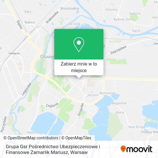 Mapa Grupa Gsr Pośrednictwo Ubezpieczeniowe i Finansowe Zamarlik Mariusz