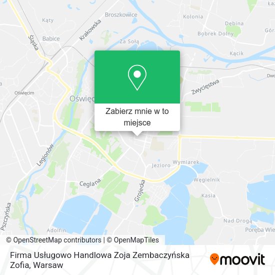 Mapa Firma Usługowo Handlowa Zoja Zembaczyńska Zofia