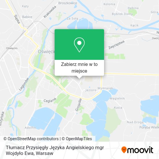 Mapa Tłumacz Przysięgły Języka Angielskiego mgr Wojdyło Ewa