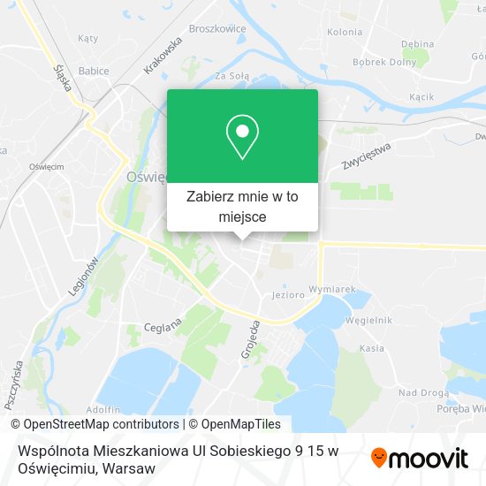 Mapa Wspólnota Mieszkaniowa Ul Sobieskiego 9 15 w Oświęcimiu