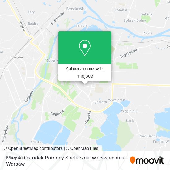 Mapa Miejski Osrodek Pomocy Spolecznej w Oswiecimiu