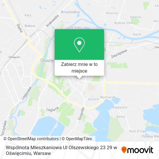 Mapa Wspólnota Mieszkaniowa Ul Olszewskiego 23 29 w Oświęcimiu