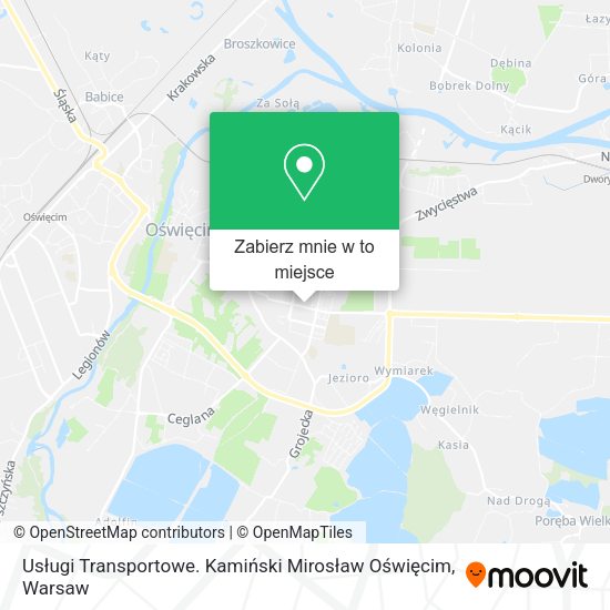 Mapa Usługi Transportowe. Kamiński Mirosław Oświęcim