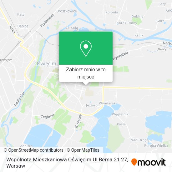 Mapa Wspólnota Mieszkaniowa Oświęcim Ul Bema 21 27