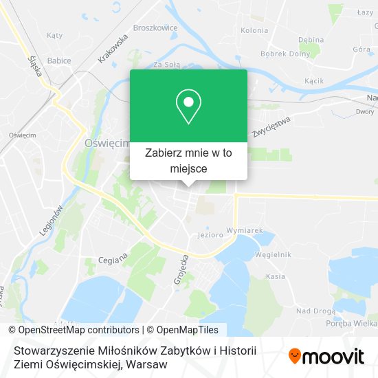 Mapa Stowarzyszenie Miłośników Zabytków i Historii Ziemi Oświęcimskiej