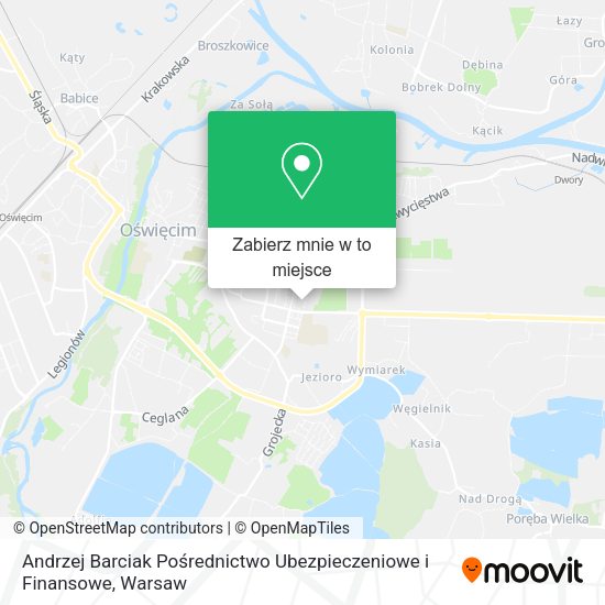 Mapa Andrzej Barciak Pośrednictwo Ubezpieczeniowe i Finansowe