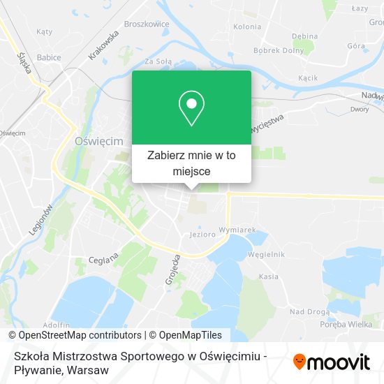 Mapa Szkoła Mistrzostwa Sportowego w Oświęcimiu - Pływanie