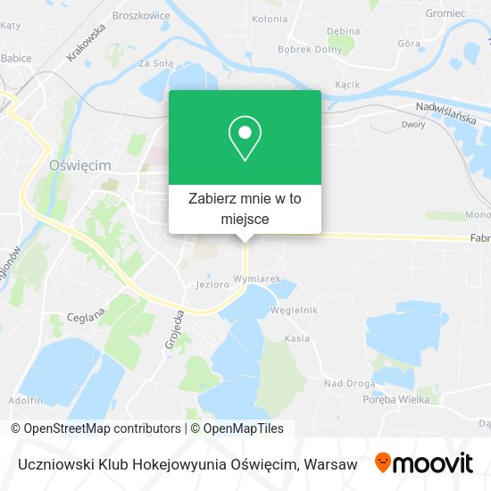 Mapa Uczniowski Klub Hokejowyunia Oświęcim