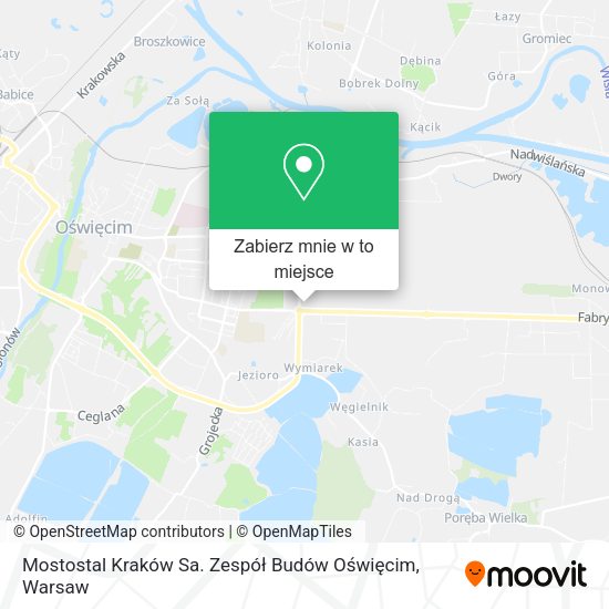 Mapa Mostostal Kraków Sa. Zespół Budów Oświęcim