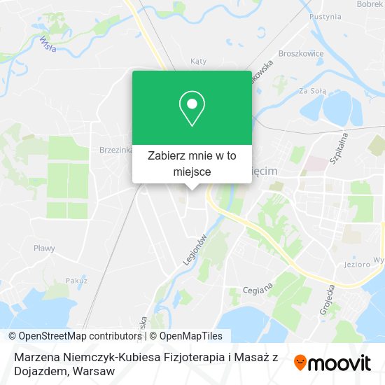 Mapa Marzena Niemczyk-Kubiesa Fizjoterapia i Masaż z Dojazdem