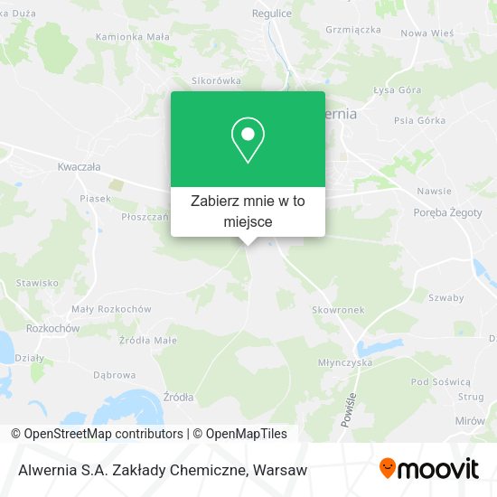 Mapa Alwernia S.A. Zakłady Chemiczne