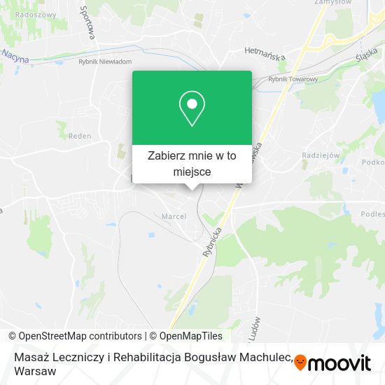 Mapa Masaż Leczniczy i Rehabilitacja Bogusław Machulec