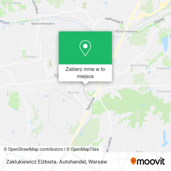 Mapa Zaklukiewicz Elżbieta. Autohandel