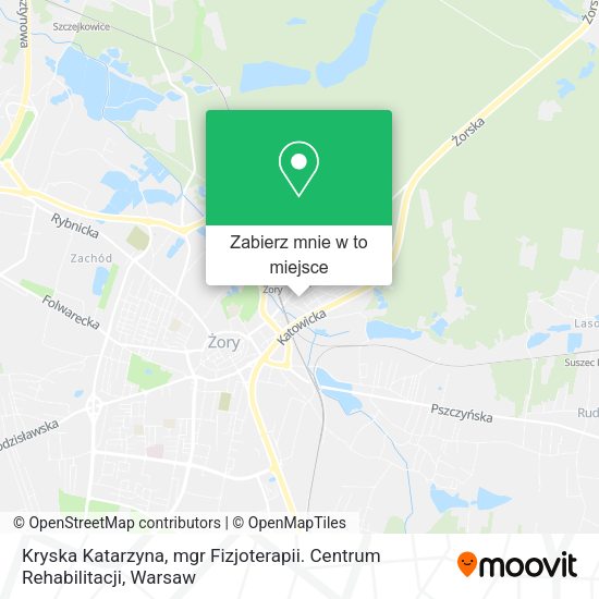 Mapa Kryska Katarzyna, mgr Fizjoterapii. Centrum Rehabilitacji