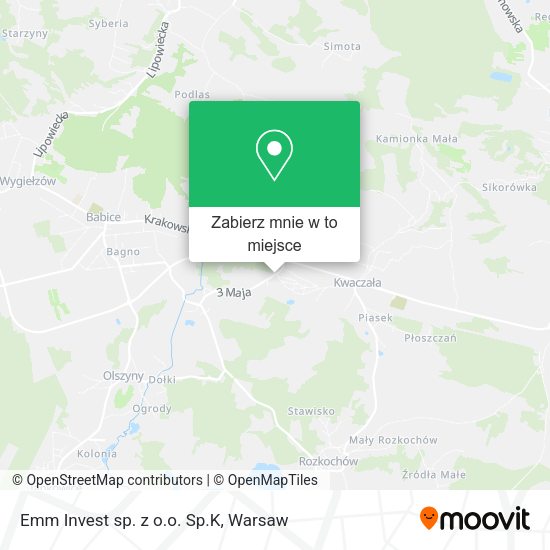 Mapa Emm Invest sp. z o.o. Sp.K