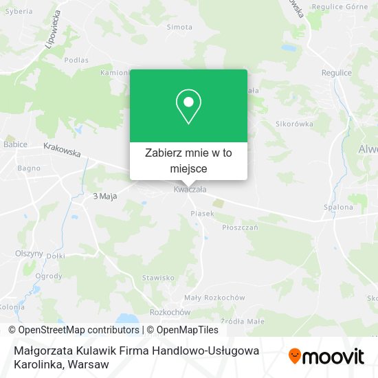 Mapa Małgorzata Kulawik Firma Handlowo-Usługowa Karolinka