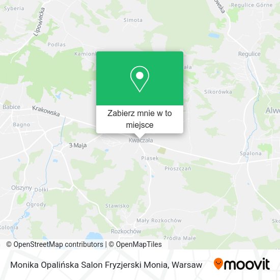 Mapa Monika Opalińska Salon Fryzjerski Monia