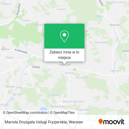 Mapa Mariola Druzgała Usługi Fryzjerskie