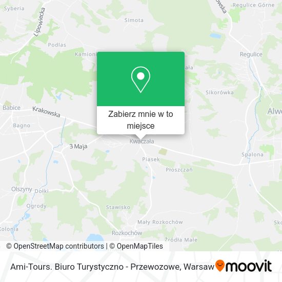 Mapa Ami-Tours. Biuro Turystyczno - Przewozowe