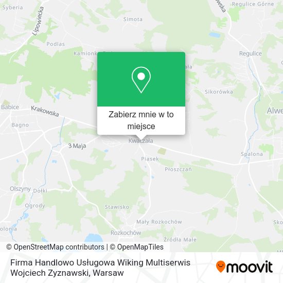 Mapa Firma Handlowo Usługowa Wiking Multiserwis Wojciech Zyznawski