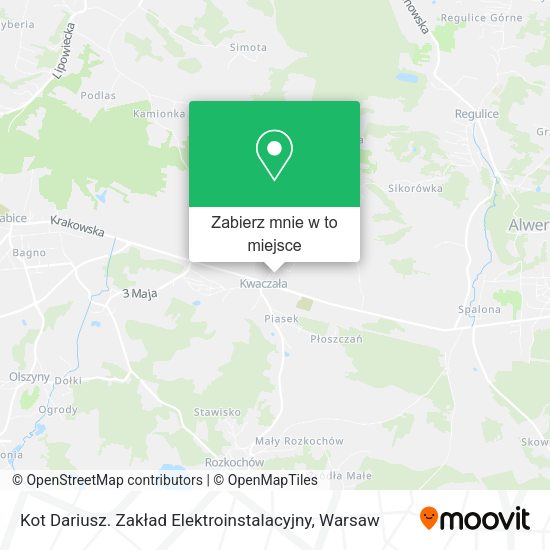 Mapa Kot Dariusz. Zakład Elektroinstalacyjny