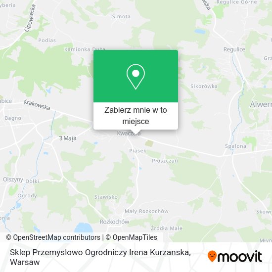 Mapa Sklep Przemyslowo Ogrodniczy Irena Kurzanska