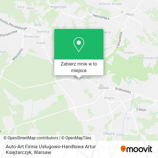 Mapa Auto-Art Firma Usługowo-Handlowa Artur Księżarczyk