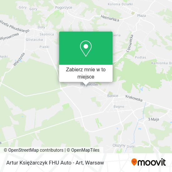 Mapa Artur Księżarczyk FHU Auto - Art