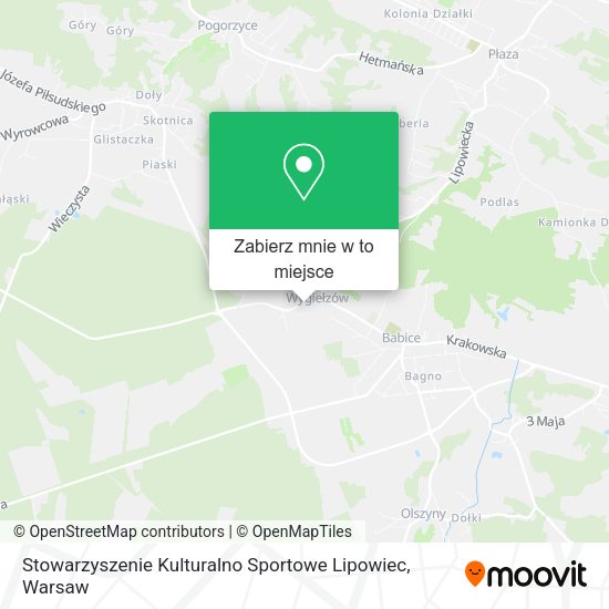 Mapa Stowarzyszenie Kulturalno Sportowe Lipowiec