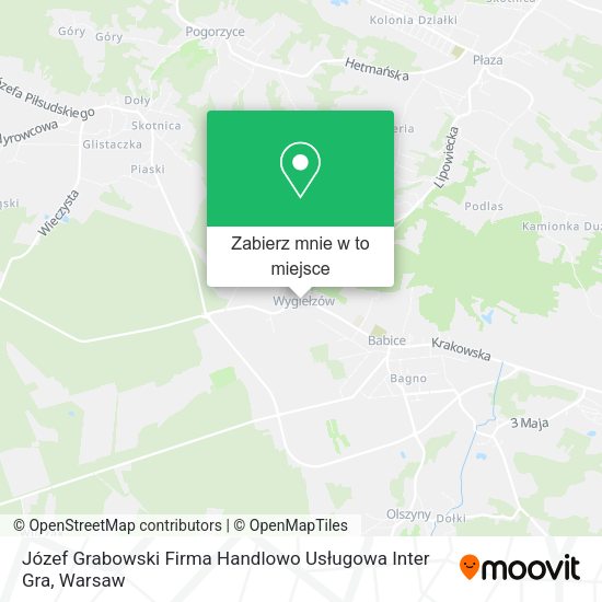 Mapa Józef Grabowski Firma Handlowo Usługowa Inter Gra