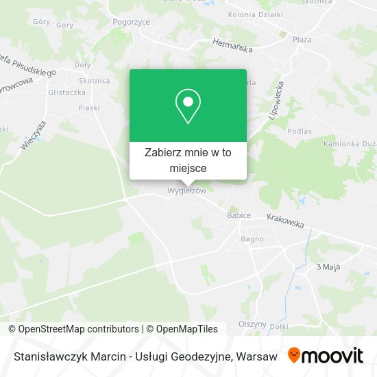 Mapa Stanisławczyk Marcin - Usługi Geodezyjne