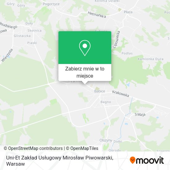 Mapa Uni-Et Zakład Usługowy Mirosław Piwowarski