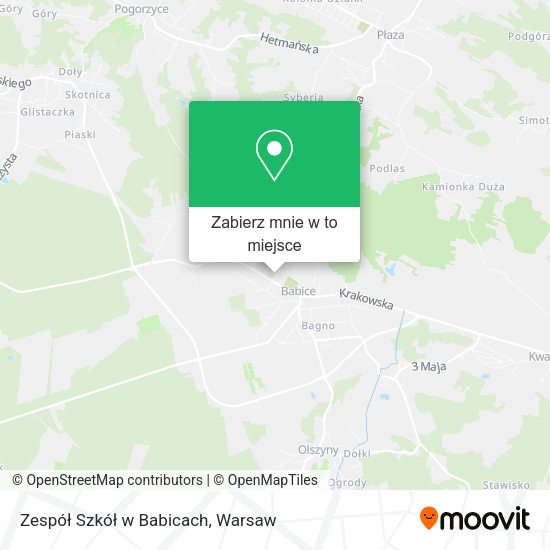 Mapa Zespół Szkół w Babicach