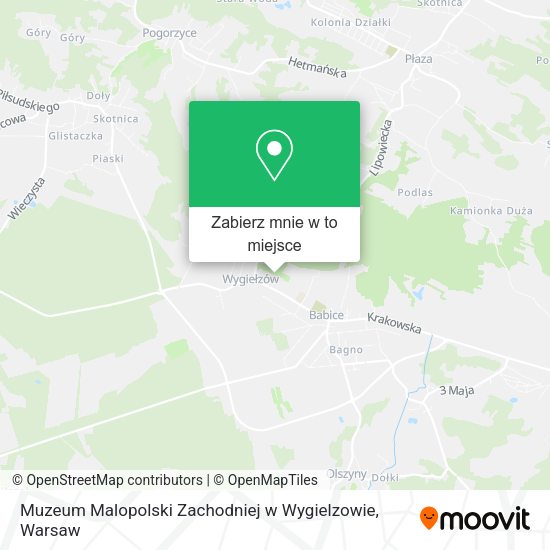 Mapa Muzeum Malopolski Zachodniej w Wygielzowie