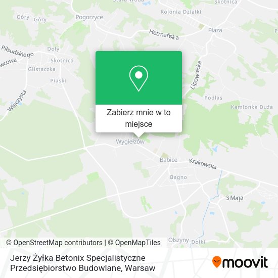 Mapa Jerzy Żyłka Betonix Specjalistyczne Przedsiębiorstwo Budowlane